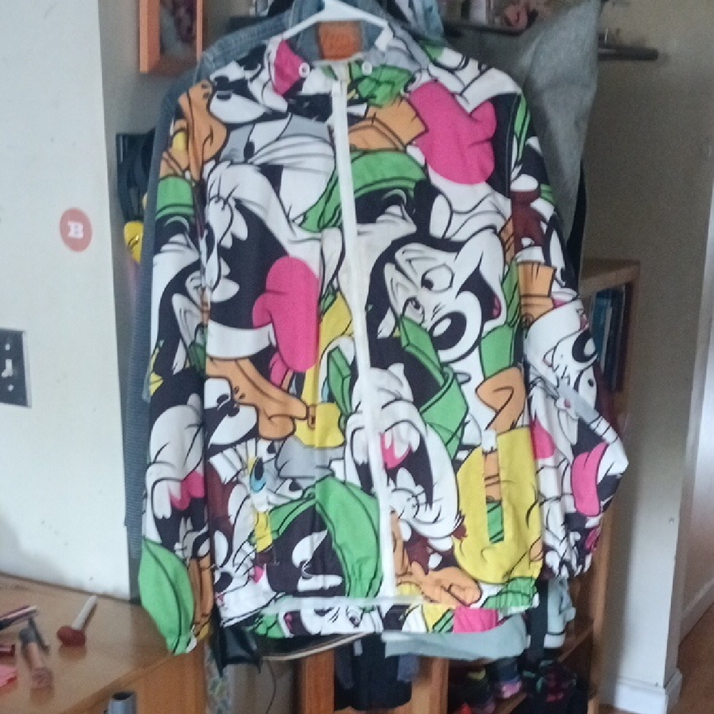 Colorful Cartoon Print Kids Jacket